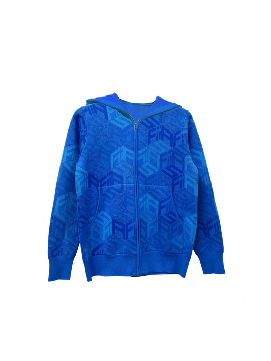 Blue SAFii Camo Monogram Zip Up