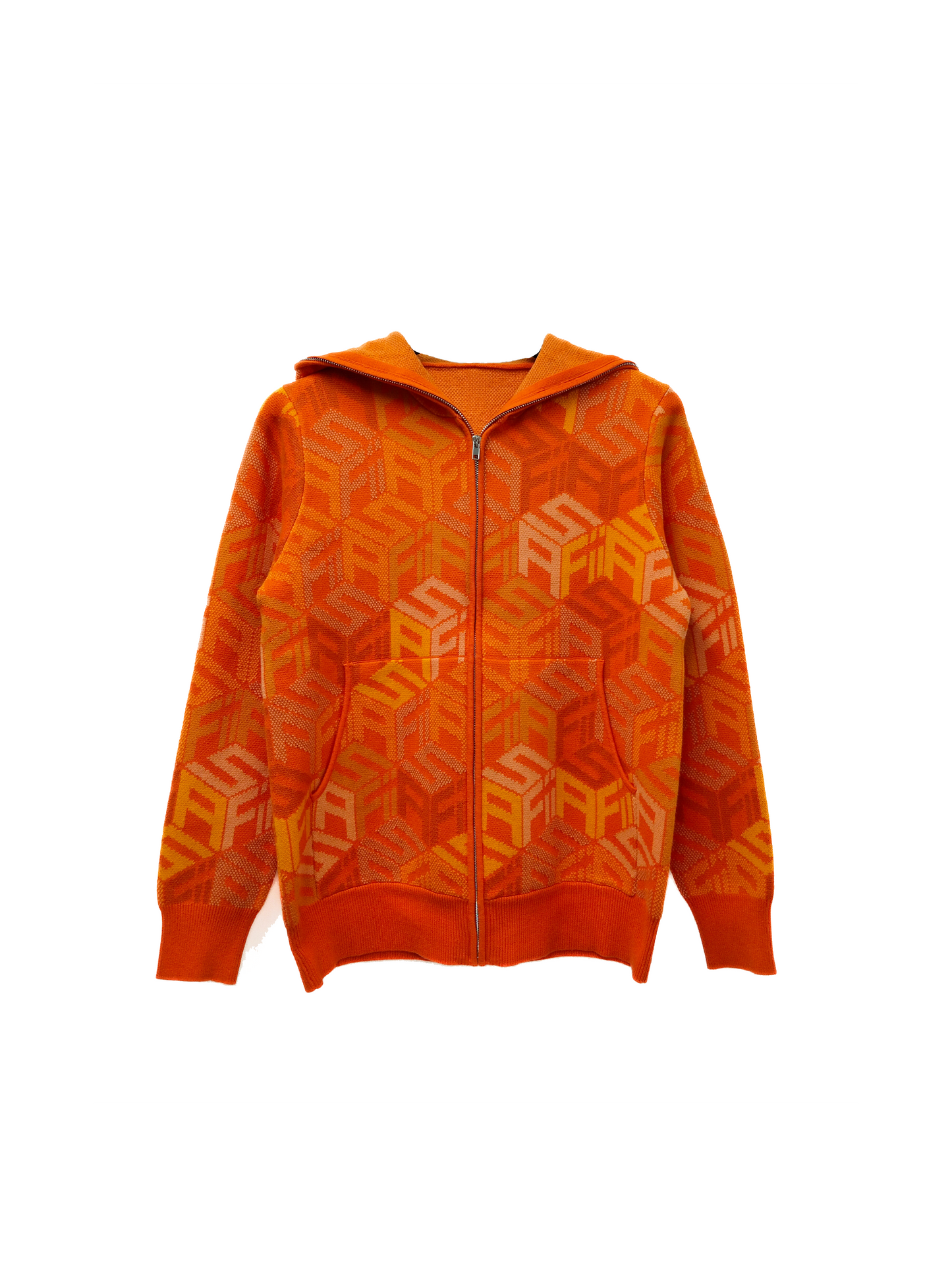 Orange SAFii Camo Monogram Zip Up