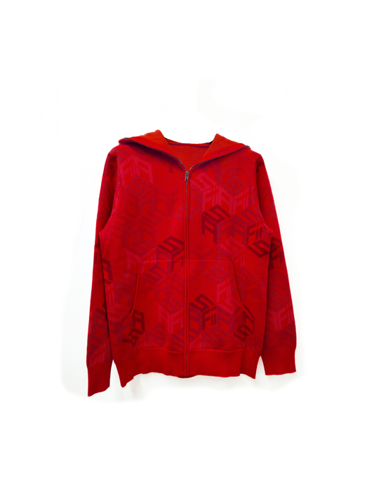 Red SAFii Camo Monogram Zip Up