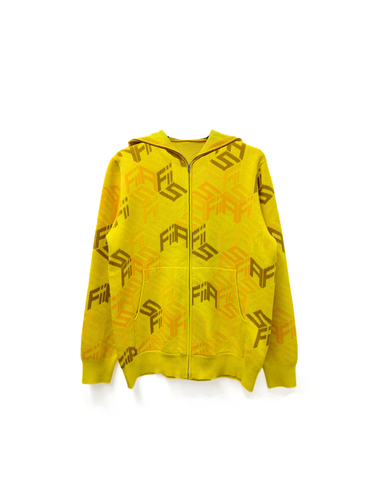 Yellow SAFii Camo Monogram Zip Up