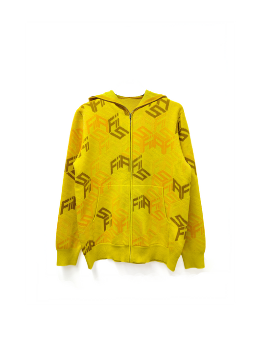 Yellow SAFii Camo Monogram Zip Up